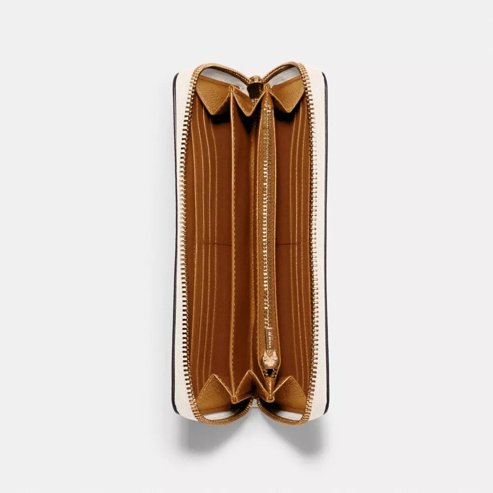 Cartera larga con cremallera envolvente