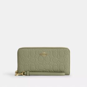 Cartera larga con cremallera envolvente en piel exclusiva