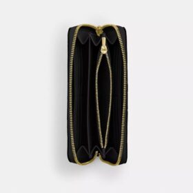 Cartera larga con cremallera envolvente en piel exclusiva