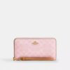 Cartera larga con cremallera perimetral en Signature Canvas