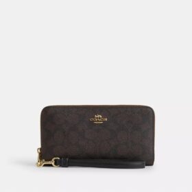 Cartera larga con cremallera perimetral en Signature Canvas