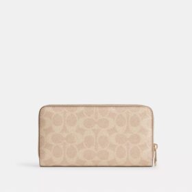 Cartera larga con cremallera perimetral en Signature Canvas