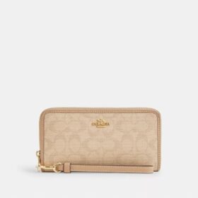 Cartera larga con cremallera perimetral y Signature Canvas