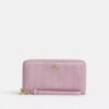 Cartera larga con cremallera y acolchado