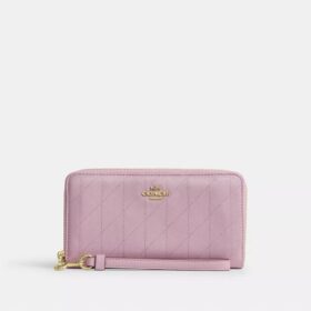 Cartera larga con cremallera y acolchado