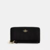 Cartera larga con cremallera y acolchado