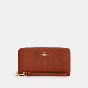 Cartera larga con cremallera y acolchado