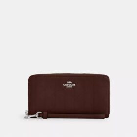 Cartera larga con cremallera y acolchado