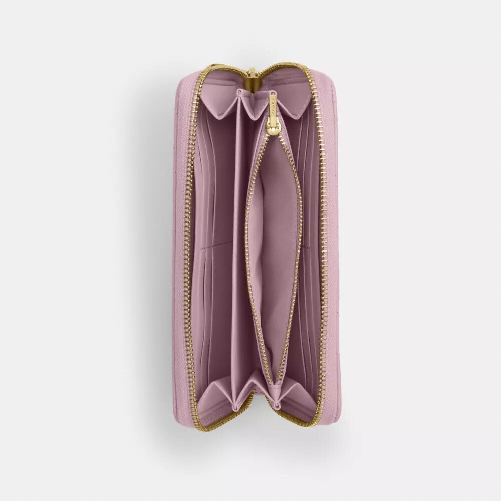 Cartera larga con cremallera y acolchado