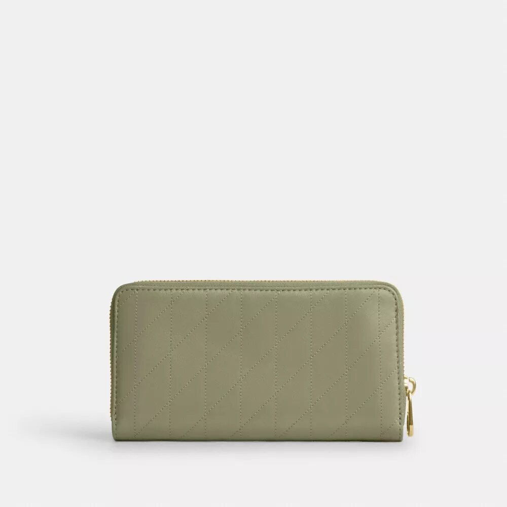 Cartera larga con cremallera y acolchado