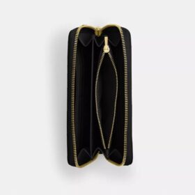 Cartera larga con cremallera y acolchado
