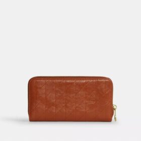 Cartera larga con cremallera y acolchado