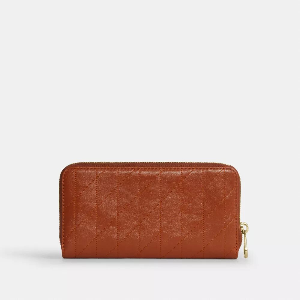 Cartera larga con cremallera y acolchado