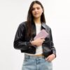 Cartera larga con cremallera y acolchado