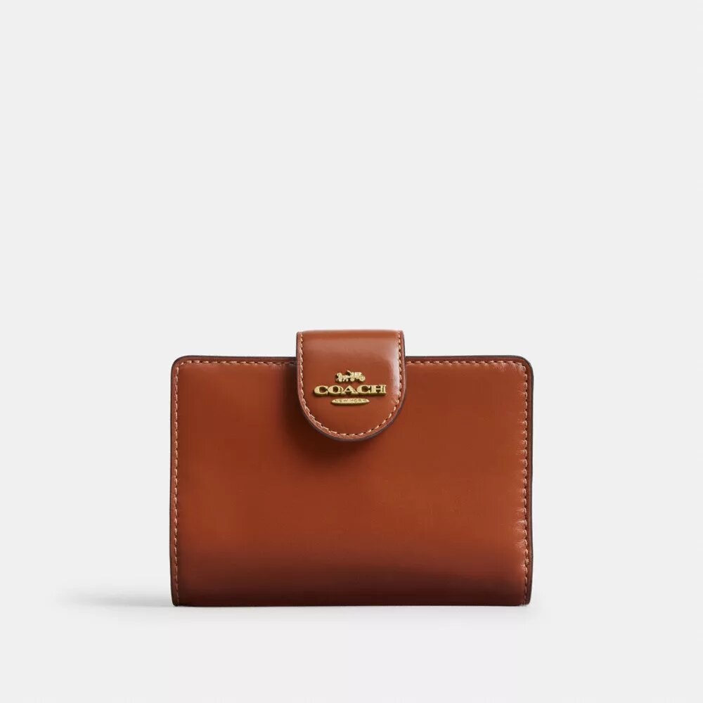 Cartera mediana con cremallera en la esquina