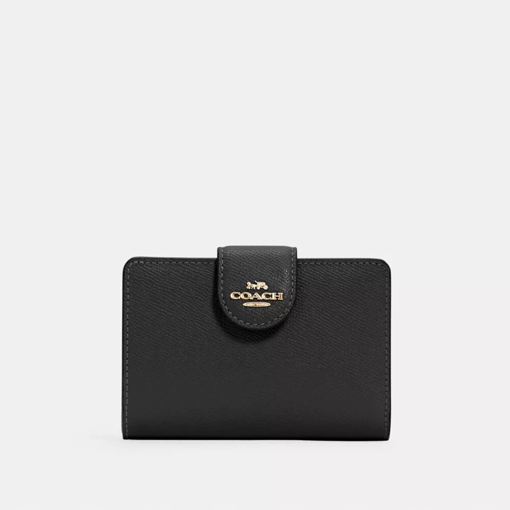 Cartera mediana con cremallera en la esquina