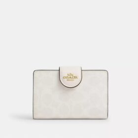 Cartera mediana con cremallera en las esquinas, en Signature Canvas