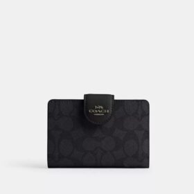 Cartera mediana con cremallera en las esquinas, en Signature Canvas