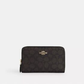 Cartera mediana con cremallera para DNI en Signature Canvas