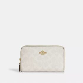 Cartera mediana con cremallera para DNI en Signature Canvas