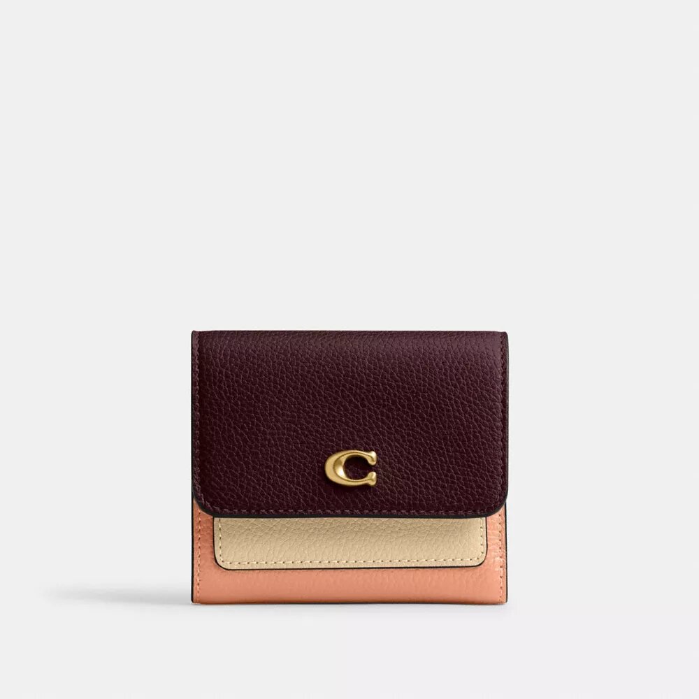 Cartera pequeña con solapa Mila en color block