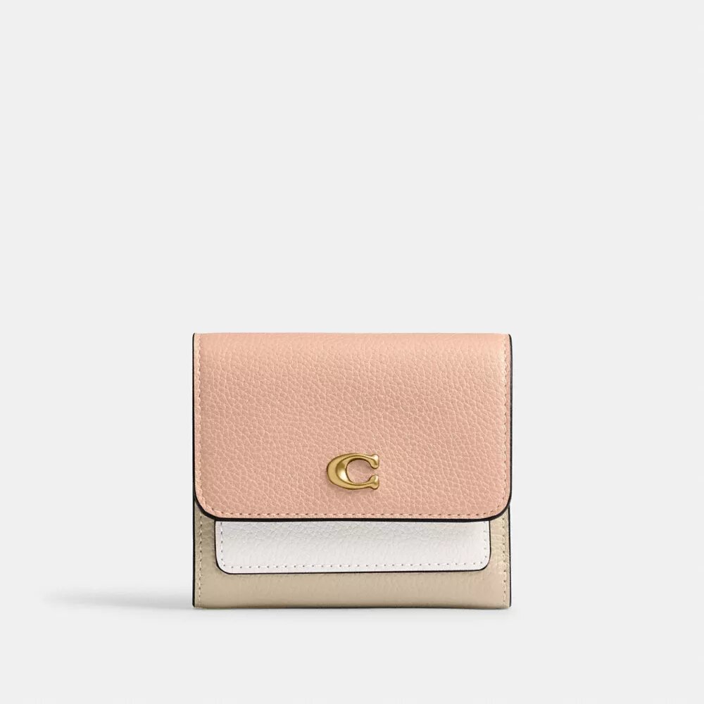 Cartera pequeña con solapa Mila en color block