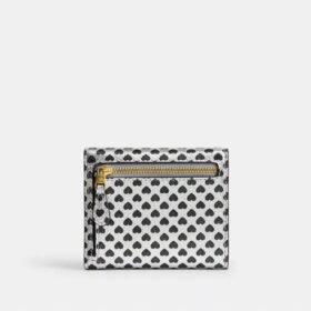 Cartera pequeña Mila con solapa y estampado de corazones