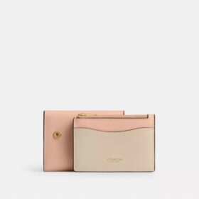 Cartera portatarjetas esencial en color block