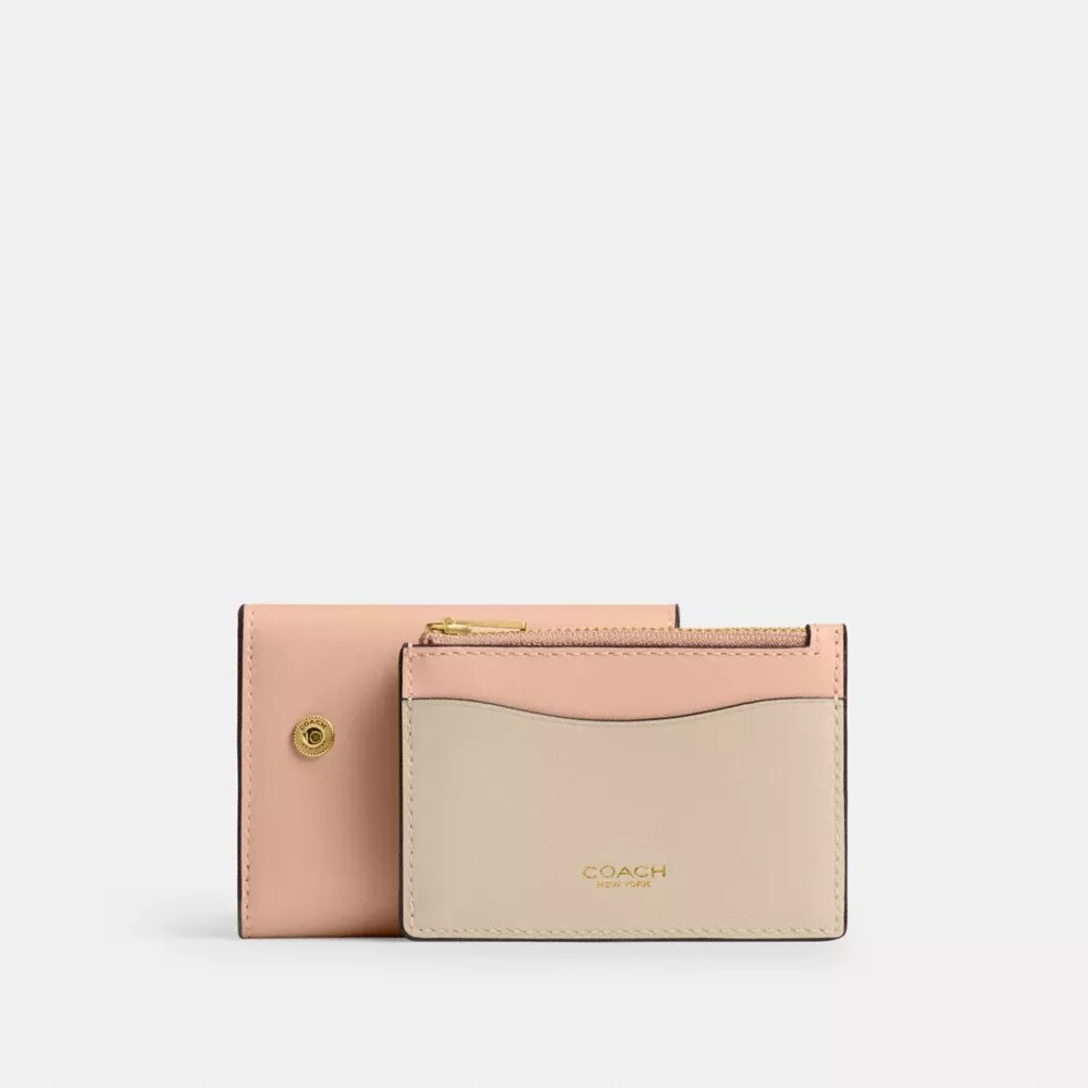 Cartera portatarjetas esencial en color block