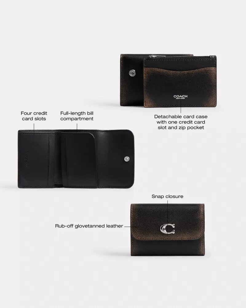 Cartera portatarjetas esencial en piel «Loved»