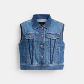 Chaleco de trabajo de denim encogido