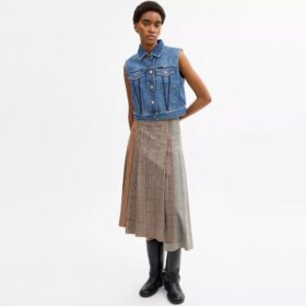 Chaleco de trabajo de denim encogido