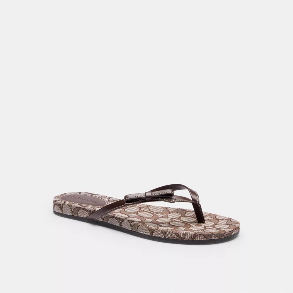Chanclas con lazo en jacquard exclusivo