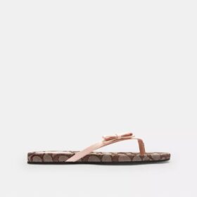 Chanclas con lazo en jacquard exclusivo
