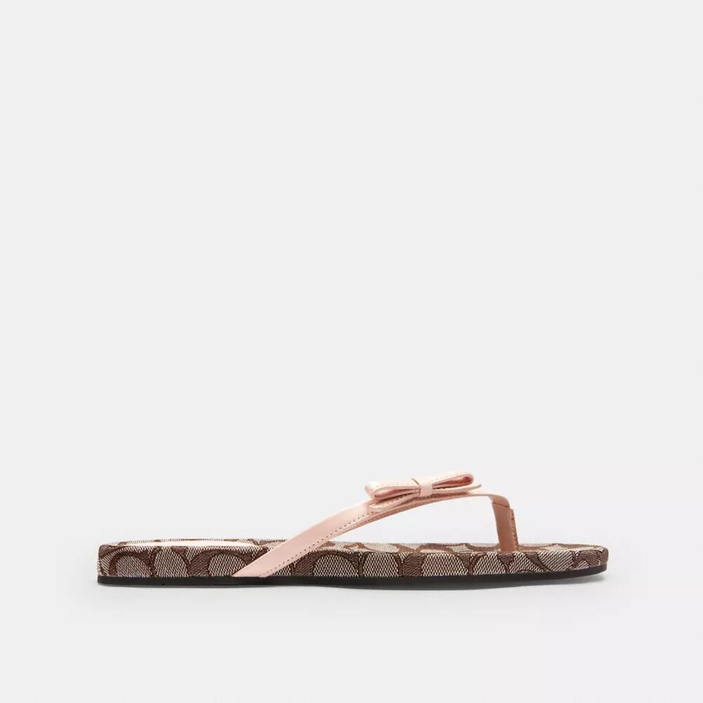 Chanclas con lazo en jacquard exclusivo
