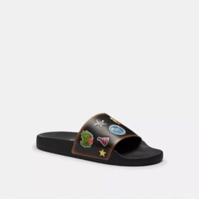 Chanclas sin cordones «Rexy 10th Birthday» con estampado de pegatinas
