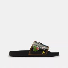 Chanclas sin cordones «Rexy 10th Birthday» con estampado de pegatinas