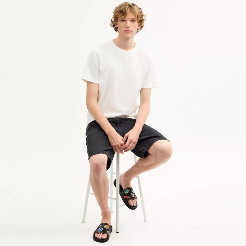 Chanclas sin cordones «Rexy 10th Birthday» con estampado de pegatinas