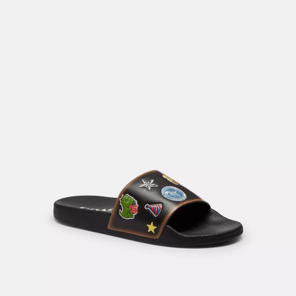 Chanclas sin cordones «Udele» de Rexy con estampado de pegatinas para su 10.º cumpleaños