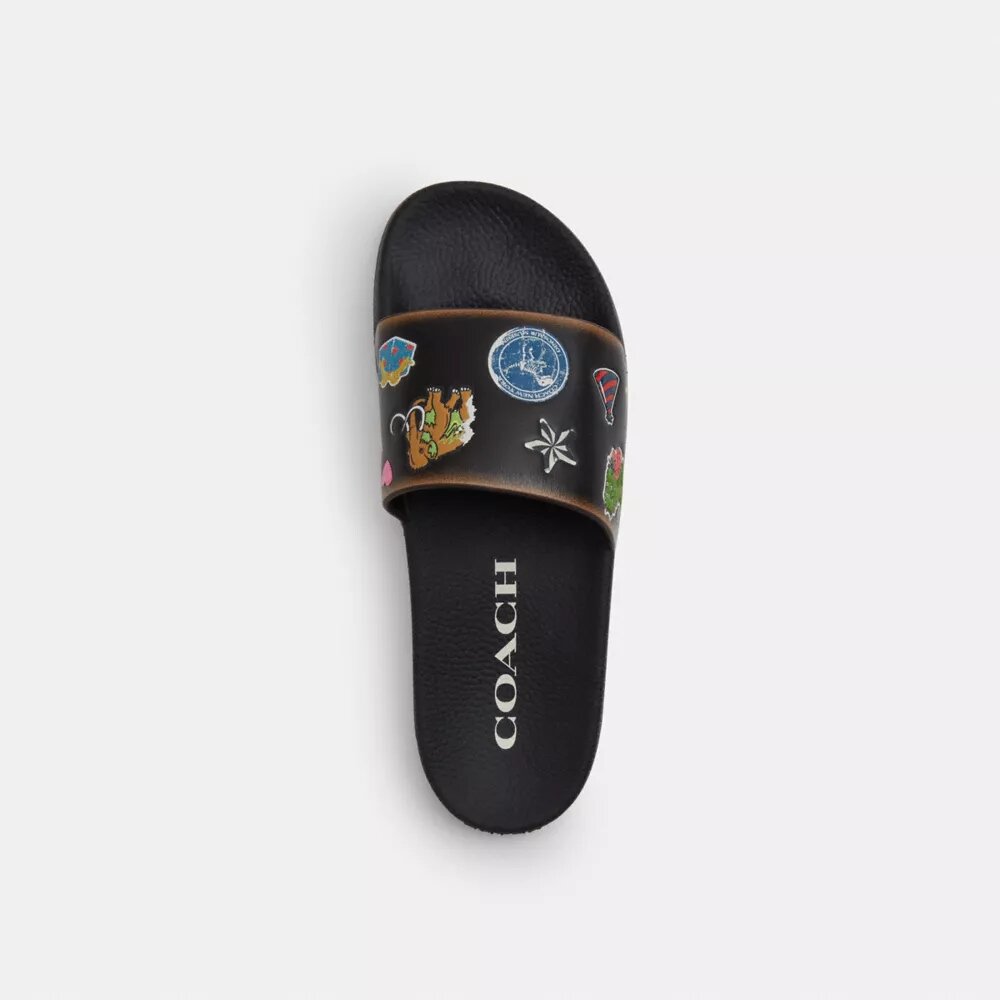 Chanclas sin cordones «Udele» de Rexy con estampado de pegatinas para su 10.º cumpleaños