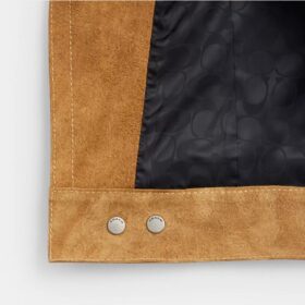 Chaqueta asimétrica de ante