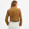 Chaqueta asimétrica de ante
