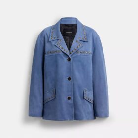 Chaqueta de ante con tachuelas