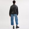 Chaqueta de cuero oversize con placa «Heritage C»
