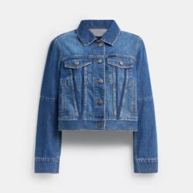 Chaqueta de trabajo de denim encogido