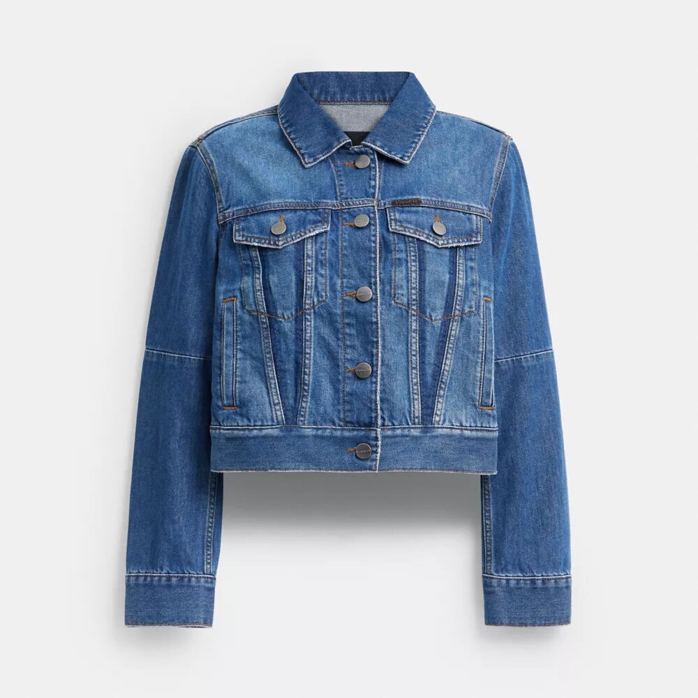 Chaqueta de trabajo de denim encogido