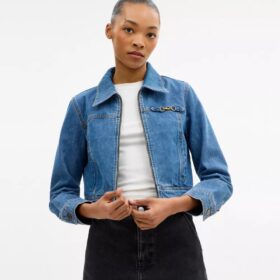Chaqueta vaquera entallada «Sculpted C» de algodón orgánico