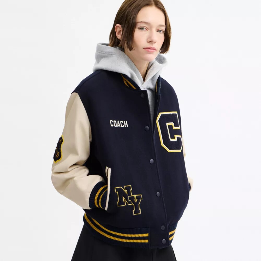 Chaqueta «Varsity» de lana