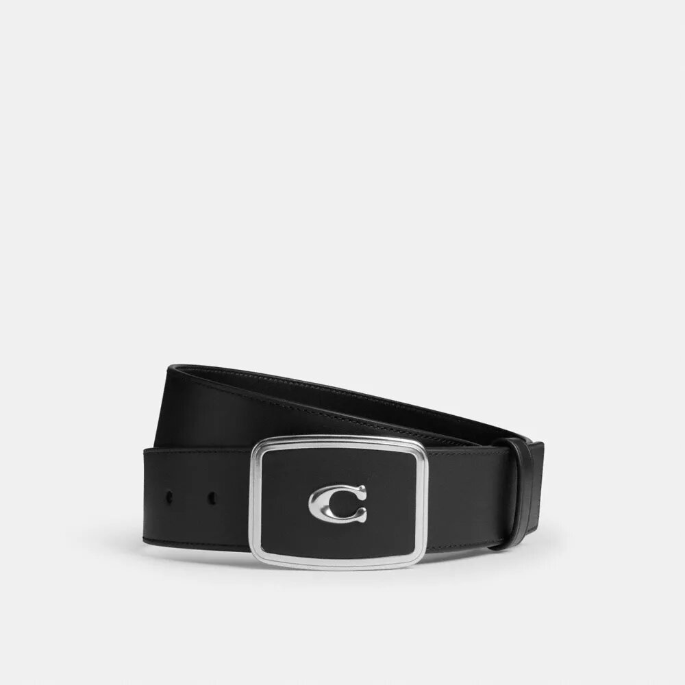 Cinturón con hebilla de placa exclusiva, 38 mm