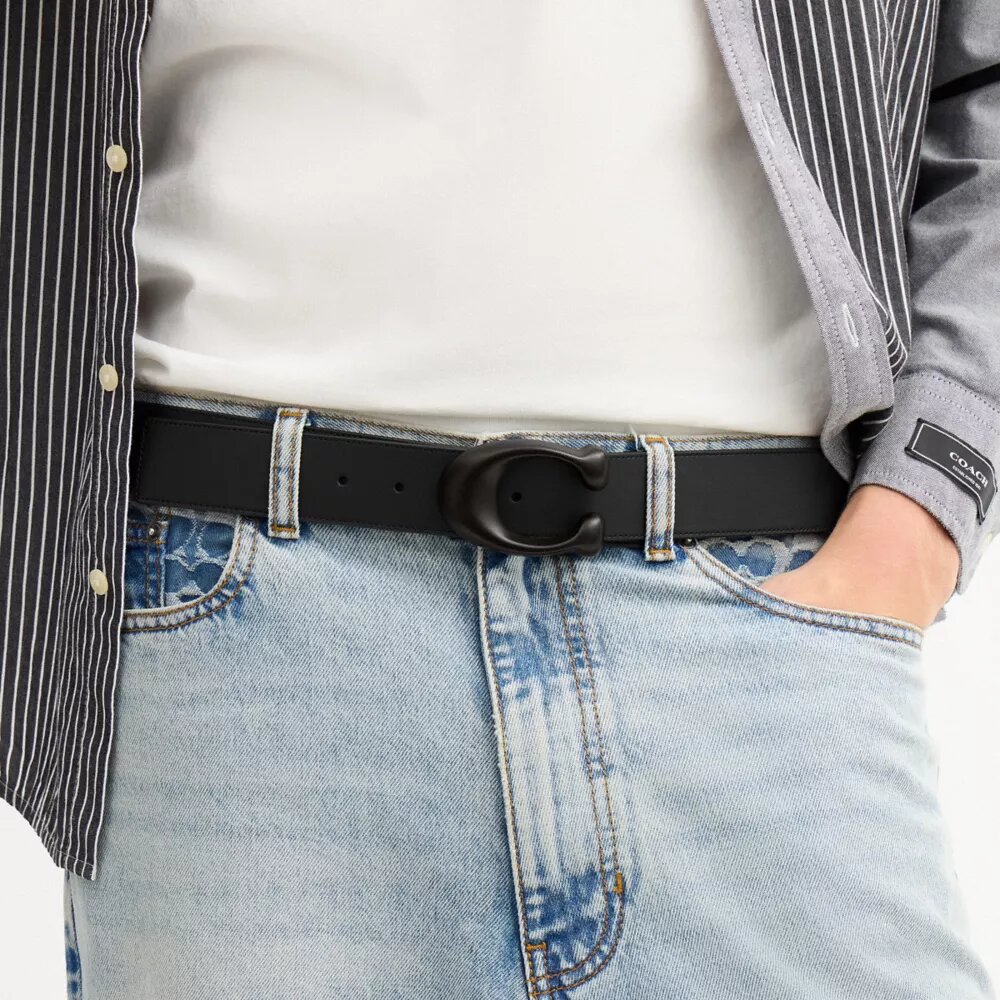 Cinturón reversible con hebilla con la «C» esculpida, 38 mm